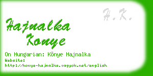 hajnalka konye business card