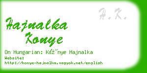 hajnalka konye business card